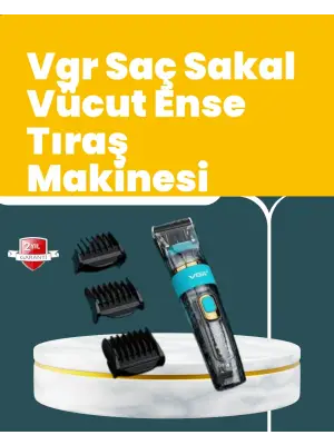 Vgr V-695 Saç Ve Sakal Kesme Makinesi Led Ekranlı 5 Uzunluk Ayarı