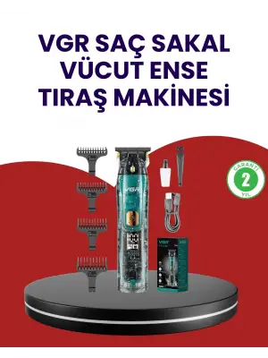 Vgr V-695 Şarjlı Profesyonel Erkek Saç Sakal Tıraş Makinesi Ipx7 Su Geçirmez