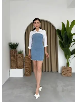 Modern Straplez Kot Mini Elbise