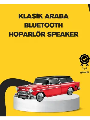 Vintage Tasarımlı Led Işıklı Bluetooth Hoparlör 10w