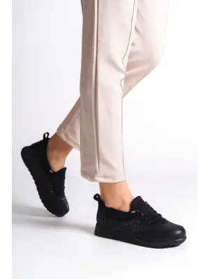 Klasik Bayan Babet Taş Detaylı Günlük Ayakkabı