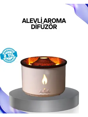 Volkan Efektli Aroma Difüzörü – Sessiz Çalışma, Otomatik Kapanma Ve Led Işık