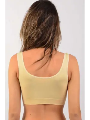 Omarı Sünger Destekli Ten Büstiyer Kadın İçin