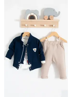 We Are Ceketli 3lü % 100 Pamuk Erkek Bebek Takımı