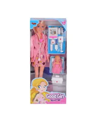 WG-115225A Aksesuarlı Doktor Bebek 29 cm -Vardem