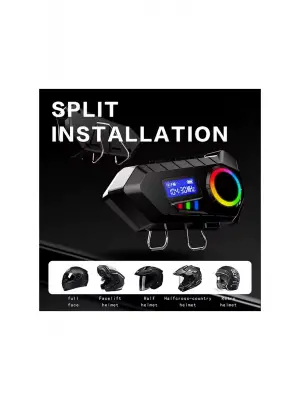 Y30 Kask Kulaklık Bluetooth Motosiklet Kulaklık Rgb Radyolu Intercom