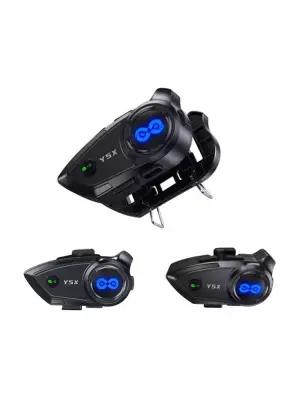 Y5x Rgb Işıklı Intercom 5 Kişi Bağlantılı 1000mah Motosiklet Bluetooth Kulaklık Seti