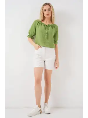 Modern Fırfır Detaylı Bluz