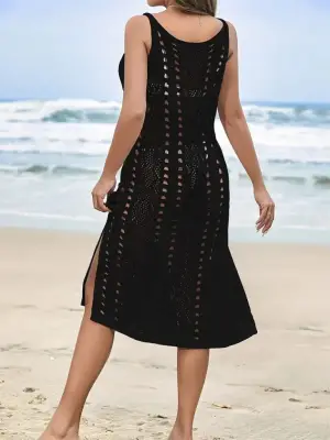 Omarı Şıklığın Anahtarı: Yırtmaç Detaylı Triko Elbise