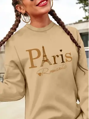 Omarı Yazılı Viskon Elbise Kadın Uzun Kollu Bisiklet Yaka