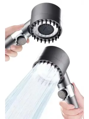 Yeni Nesil Duş Başlığı Paslanmaz Çelik Masaj Etkili Ergonomik Tasarım Su Basınçlı