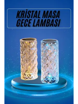 Yeni Nesil Modern Kristal Masa Ve Gece Lambası Dokunmatik Renk Değiştirebilen