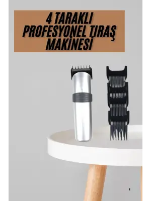 Yeni Nesil Profesyonel Şarjlı Saç Sakal Tıraş Makinesi Ayarlanabilir 4 Taraklı