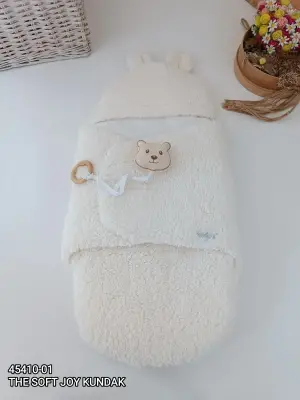 Modern Bebek Battaniyesi Kundak Krem