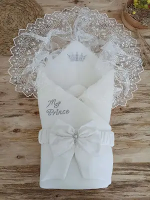 Benim Prensim Nakışlı Kundak Bebek Battaniyesi