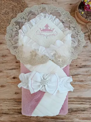 Özel Tasarım Wool Yenidoğan Unisex Kundak Bebek Battaniyesi