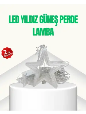 Yıldız Figürlü Perde Peri Led 3x3 Metre Dekoratif Işık