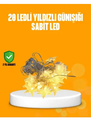 Yıldız Led Işık 5 Metre Dekoratif Aydınlatma Günışığı