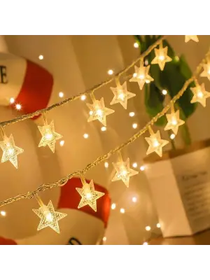 Yıldız Şekilli 3.5 Metre USB LED Işık – 20 Adet LED’li Dekoratif Ortam Aydınlatması