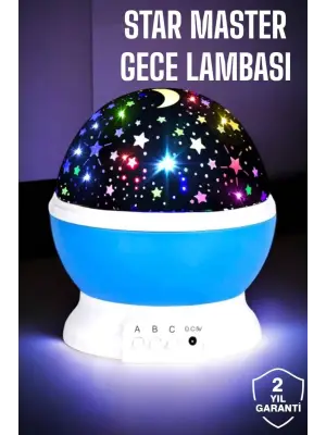 Yıldızlı Gökyüzü Projeksiyon Gece Lambası Hareketli Işık Şovu