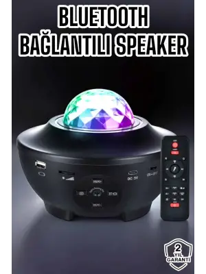 Yıldızlı Gökyüzü Projektörü Uzaktan Kumandalı Çocuklara Özel Şarjlı