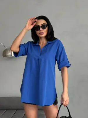 Omarı Şık Yırtmaç Detayıyla Elegan Tunik