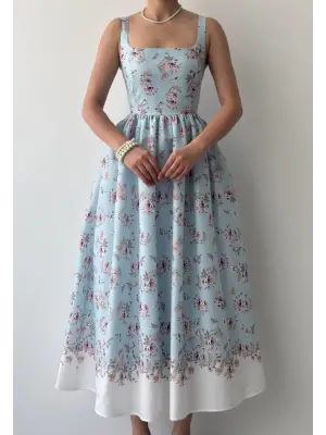 Omarı Şık Cep Detaylı Elbise