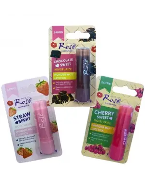 Omarı Doğal Lezzetli Dudak Nemlendirici Seti - Kiraz, Çilek, Çikolata Aromalı