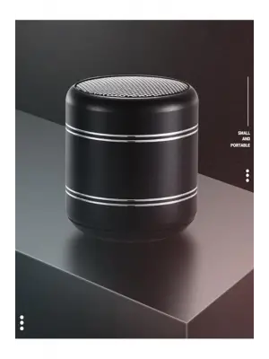 Omarı Taşınabilir Yuvarlak Metal Bluetooth Hoparlör - Yüksek Baslı Tws Kablosuz Ses
