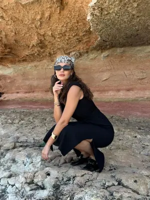 Omarı Yüksek Bel Detaylı Elbise