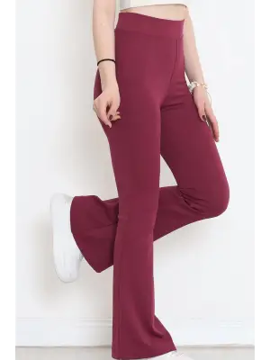 Omarı Rahat ve Şık Yüksek Bel İspanyol Paça Tayt