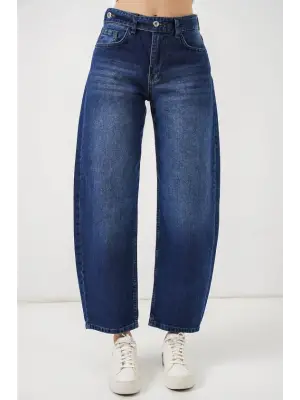 Yüksek Bel Kot Pantolon 30081 - Lacivert