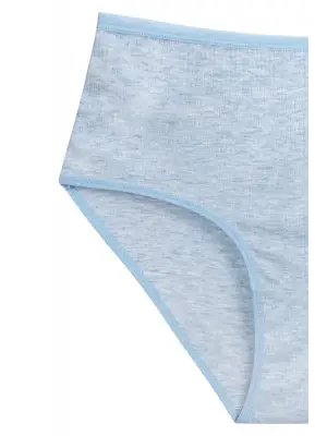 Omarı Renkli Yüksek Bel Fitilli Ribana Bato Külot - Mavi Seçenekleri