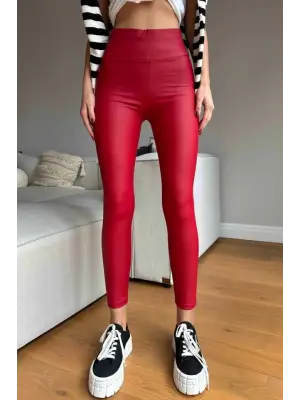 Omarı Kadın Yüksek Bel Toparlayıcı Tayt - Şardonlu İçi Şık Tasarım