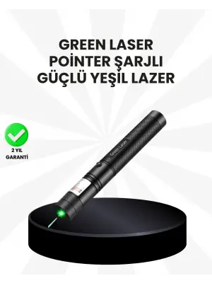 Yüksek Güçlü Yeşil Lazer Pointer 5000mw Şarjlı