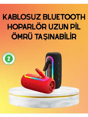 Yüksek Ses Kaliteli Kablosuz Hoparlör Led Işıklı