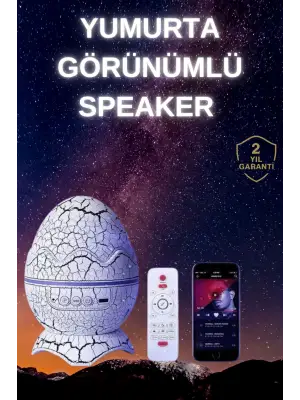 Yumurta Şeklinde Su Dalgalı Bluetooth Speaker Lamba Renkli Şarjlı