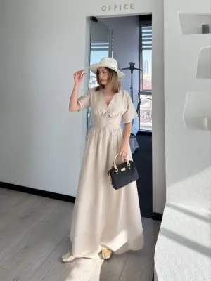 Omarı Yazın Rahatlığına Özel Uzun Elbise