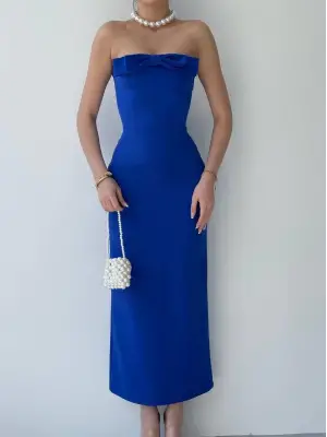 Omarı Kürdale Detaylı Elbise