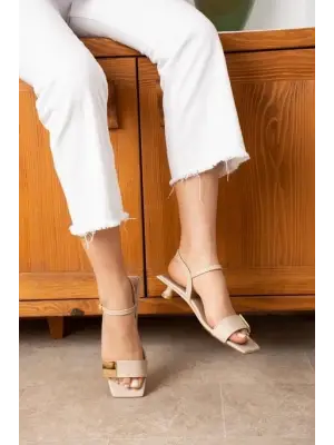Zıan Bej Topuklu Ayakkabı
