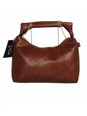 Zincir Askılı  Deri Çanta-Kahverengi