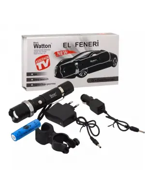 Zoomlu Şarjlı El Feneri En Uygun Fiyata  Wt-038