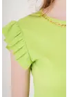 0430 Örme Bluz - E.Yeşil