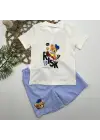 Enerjik Ayı Baskılı Erkek Bebek Takımı