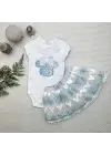 Şık Mickey Nakışlı Kız Bebek Takımı