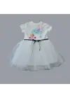 Zarif Nakışlı Kız Bebek Elbisesi