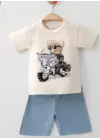 1/3 Yaş Motorcu Ayı Baskılı Çocuk Takımı