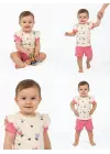 1/3 Yaş Piti Kalp Baskılı Çocuk Takımı