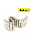 1 Adet 4x4 Mm Yuvarlak Neodyum Mıknatıs N35 Güçlü Magnet Nikel Kaplama