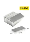 10 Adet 20x10x2 Mm Neodyum Mıknatıs Köşeli Magnet N35 Nikel Kaplama Güçlü Kaliteli Dayanıklı